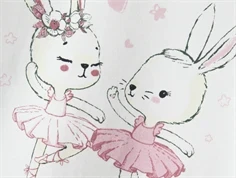 Name It bright white dancing bunny top